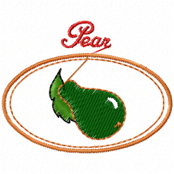 Pear Embroidery Design 9 Pear Embroidery Design 9